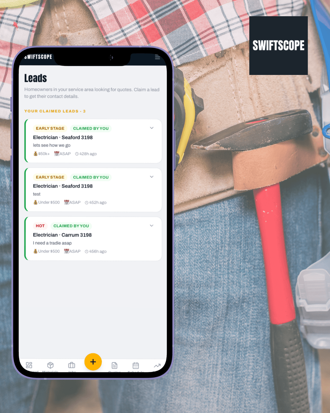 Swiftscope directory and local enquiry flow for tradies
