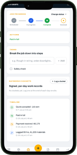 Survey job managed in Swiftscope