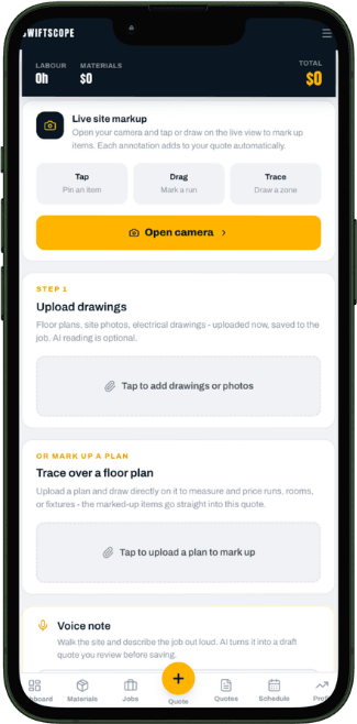 Scope capture with live site markup in Swiftscope