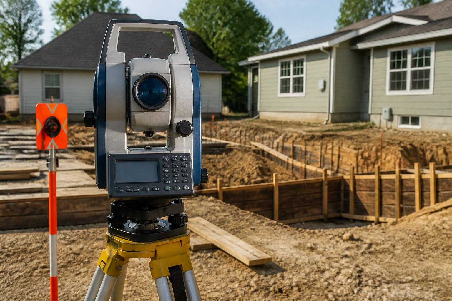 Residential site ready for set-out and identification survey