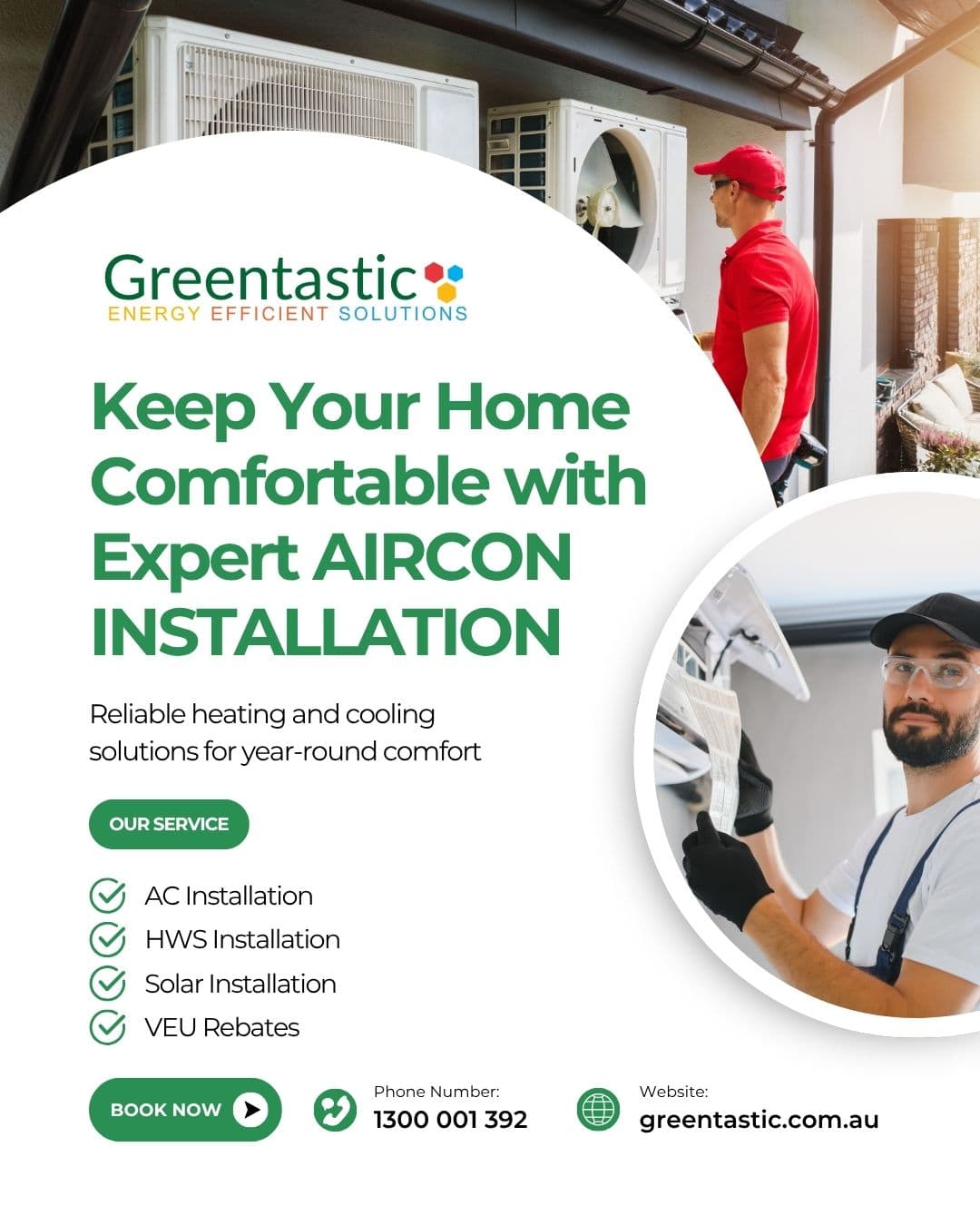 Greentastic Pty Ltd | Air conditioner | Heat Pump | Solar Installation - photo 1